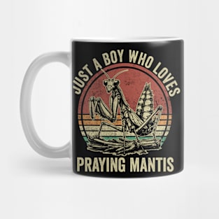 Just A Boy Who Loves Praying Mantis Funny Insect Lover Mug